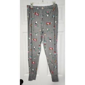 Pajama Jogger‎ Bottoms Dogs Holiday Winter Size S